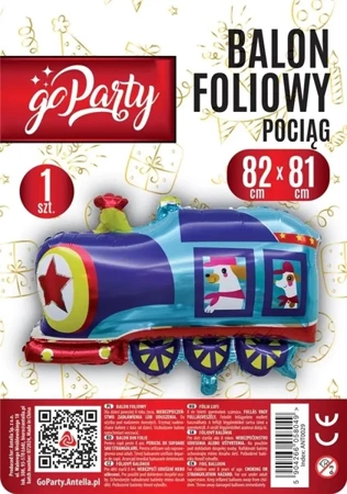 Balon foliowy Pociąg 82x81cm - GoParty