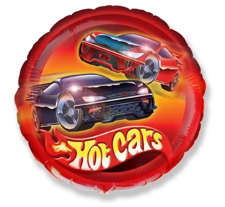 Balon foliowy Samochody Hot Cars okrągły FX 46cm - Godan