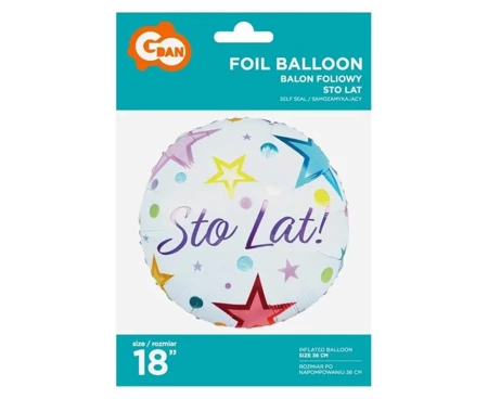 Balon foliowy Sto Lat 46cm - Godan