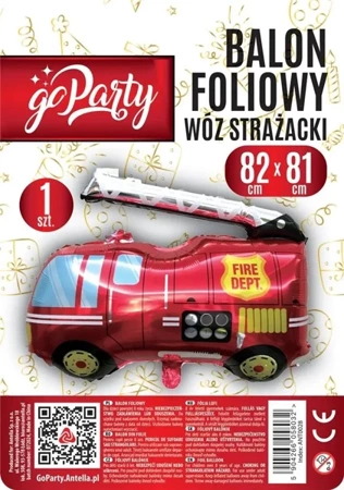 Balon foliowy Wóz strażacki 82x81cm - GoParty