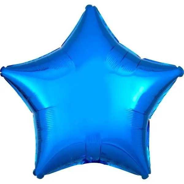 Balon foliowy metalik niebieski gwiazda luzem 48cm - Amscan