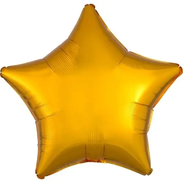 Balon foliowy metalik złoty gwiazda luzem 48cm - Amscan