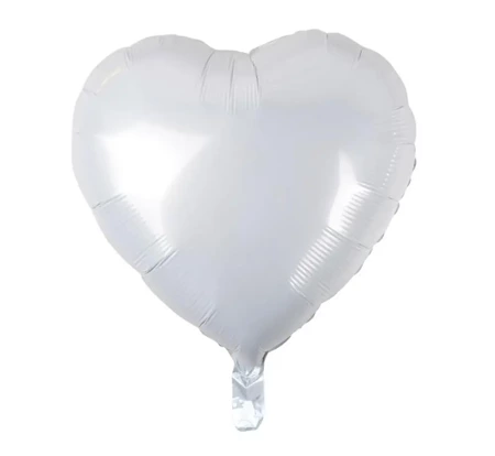 Balon foliowy serce" białe 45cm - Godan