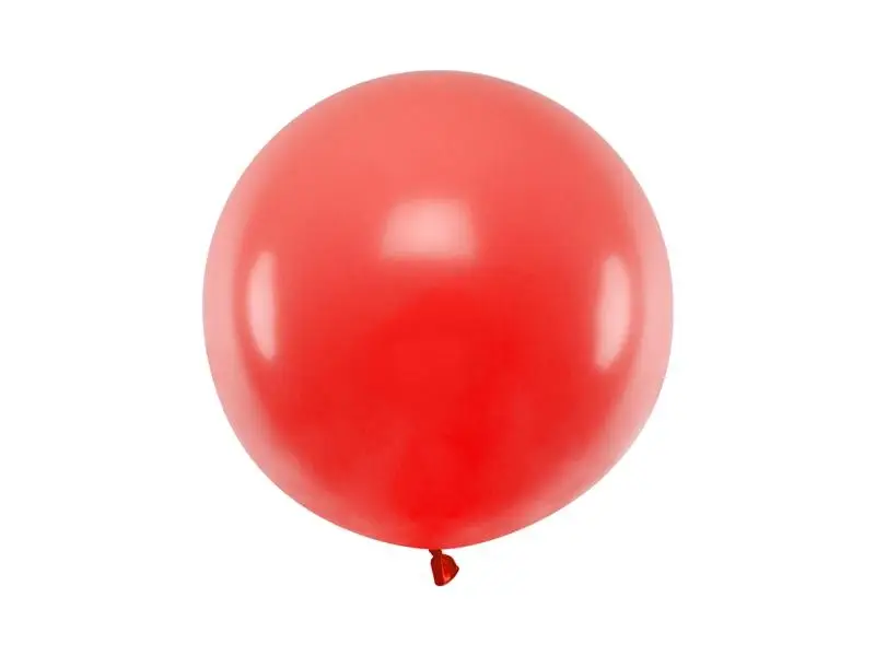 Balon okrągły pastel poppy red 60cm - PartyDeco