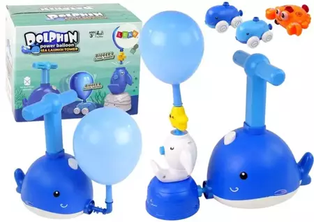 Balonowa wyrzutnia autek delfin - Leantoys