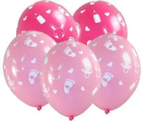 Balony Baby shower dziewczynka 5szt - Arpex