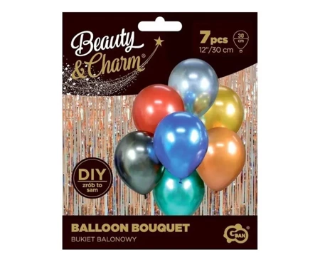 Balony Beauty&Charm bukiet 30cm 7szt - Godan