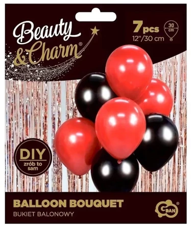 Balony Beauty&Charm bukiet 30cm 7szt - Godan