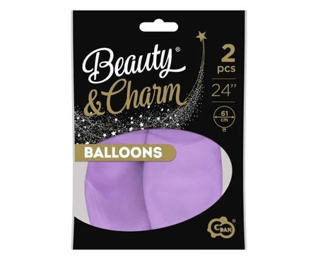 Balony Beauty&Charm makaronowe lawenda 61cm 2szt - Godan