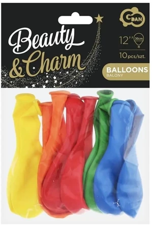 Balony Beauty&Charm pastelowe MIX 30cm 10szt - Godan