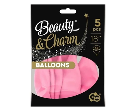 Balony Beauty&Charm pastelowe różowe 5szt - Godan