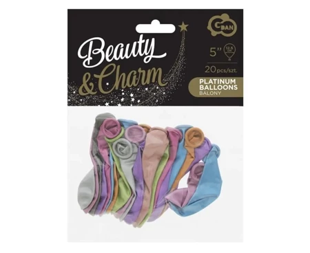 Balony Beauty&Charm platynowe 20szt - Godan