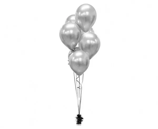 Balony Beauty&Charm platynowe srebrne 30cm 7szt - Godan