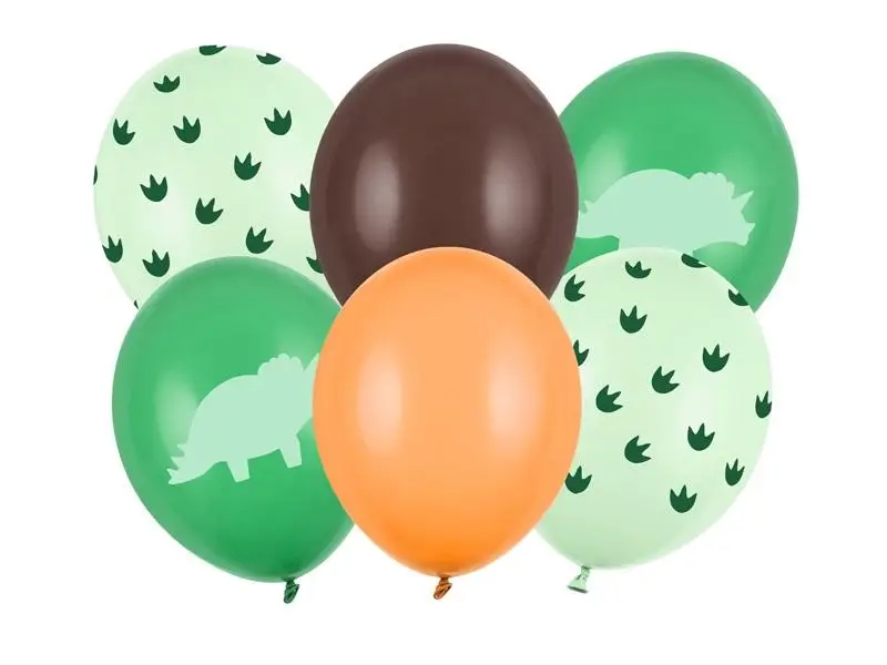 Balony Dinozaury 30cm 6szt MIX - PartyDeco