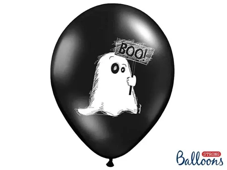 Balony Duszek Pastel Black 30cm 50szt - PartyDeco