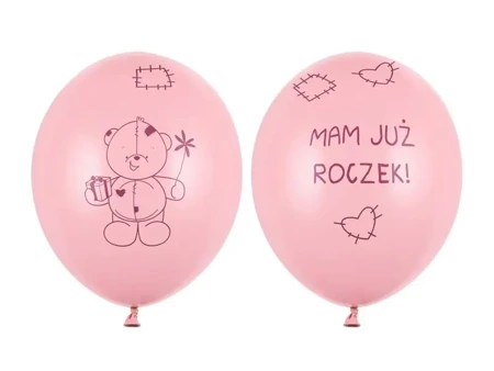 Balony Miś - mam już.. 30cm 6szt - PartyDeco