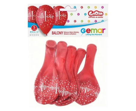 Balony Premium With Love 30cm 5szt - Godan