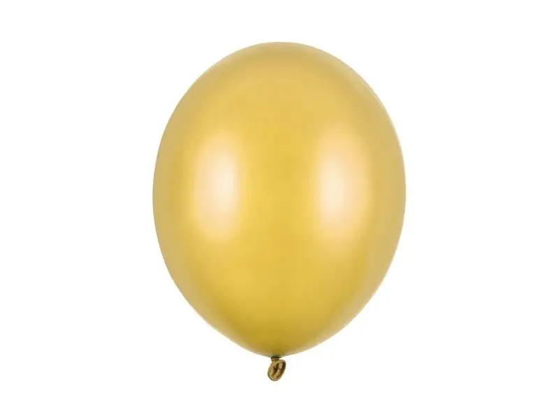 Balony Strong Metallic Gold 30cm 10szt - PartyDeco