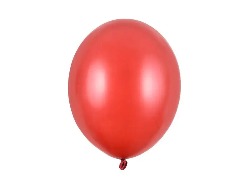 Balony Strong Metallic Poppy Red 30cm 50szt - PartyDeco