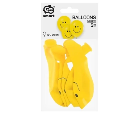 Balony Uśmiechy 30cm 5szt - Godan