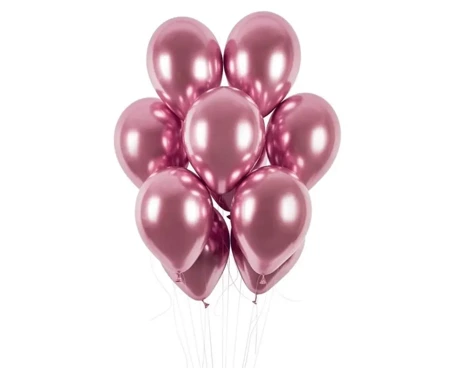 Balony chromowane różowe 33cm 50szt - Godan