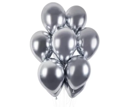 Balony chromowane srebrne 33cm 50szt - Godan