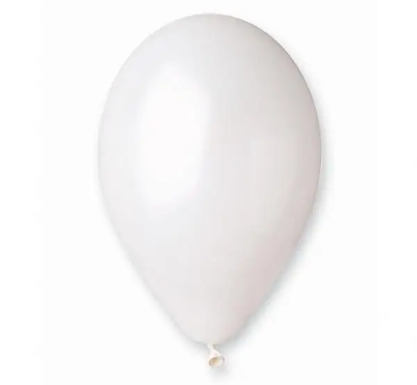 Balony metaliczne perłowe białe 30cm 100szt - Godan