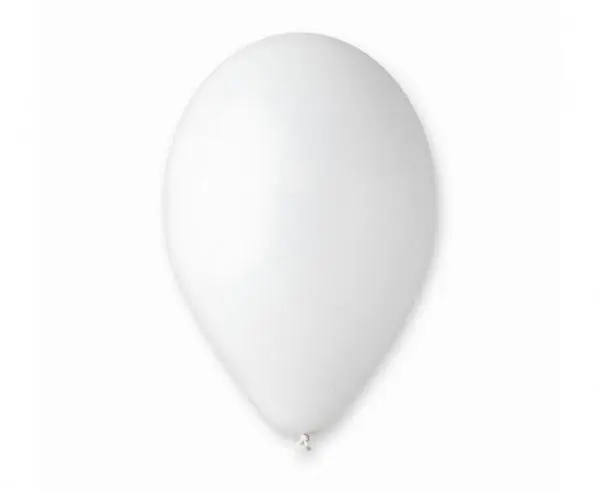 Balony pastelowe białe 30cm 100szt - Godan