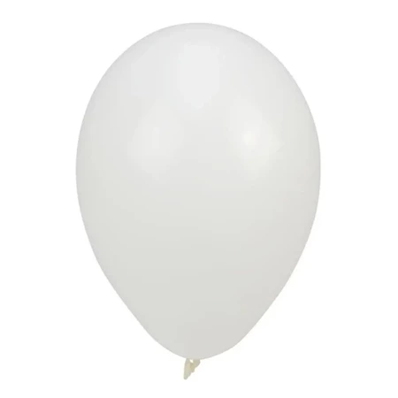 Balony pastelowe jednokolorowe białe 24cm 10szt - Arpex