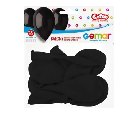 Balony premium czarne 10szt - Godan