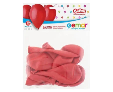 Balony premium czerwone 25,5cm 10szt - Godan