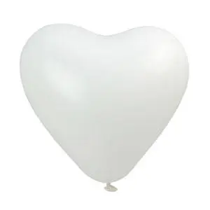 Balony serca białe 28cm 100szt - Arpex