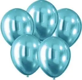 Balony z efektem chromu niebieskie 30cm 5szt - Arpex