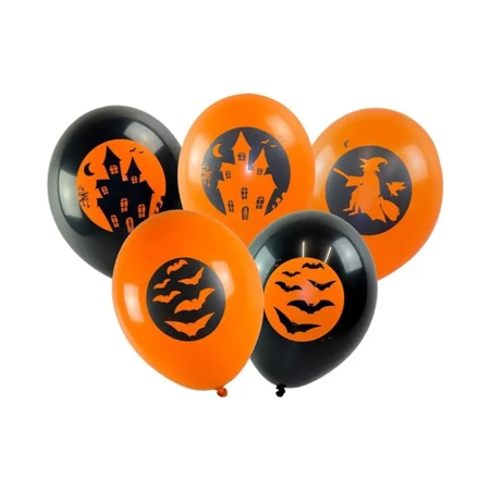 Balony z halloweenowym nadrukiem 5szt - Arpex