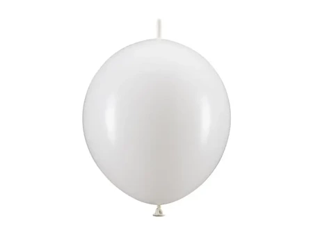 Balony z łącznikiem biały 33cm 20szt - PartyDeco