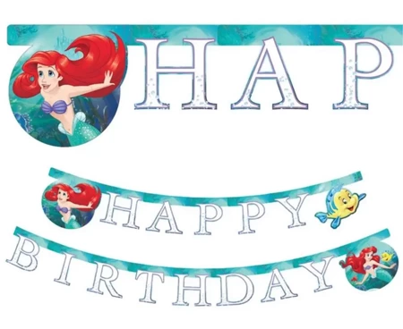 Banner Happy Birthday Ariel Disney - Godan