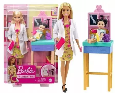 Barbie Kariera. Lalka Pediatra zestaw - Mattel