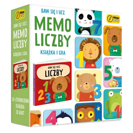 Baw się i ucz Memo Liczby Gra i książka - Wilga Play