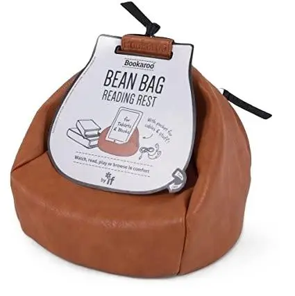 Bean Bag Pufa z kieszonką pod książkę/tablet brąz - IF