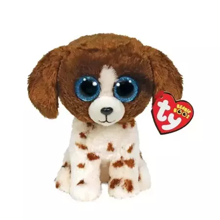 Beanie Boos Muudles - Brązowo-biały pies 15cm - TY