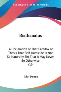 Biathanatos - John Donne