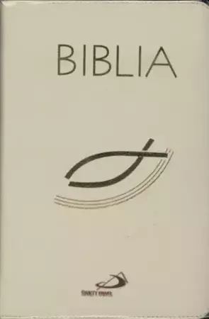 Biblia z rybką z suwakiem ecru - praca zbiorowa