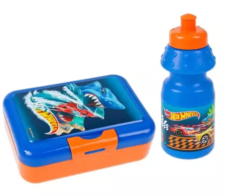 Bidon 350ml + pudełko śniadaniowe Hot Wheels - STARPAK