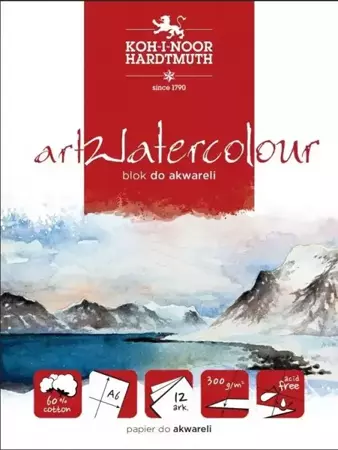 Blok akwarelowy artwatercolour A4 12 kartek 300G. - Koh-I-Noor