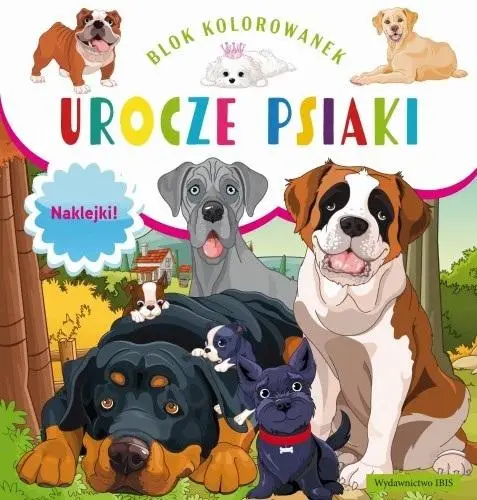 Blok kolorowanek. Urocze psiaki - praca zbiorowa