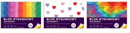 Blok rysunkowy A4/10K barwiony w masie (10szt) - INTERDRUK