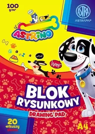 Blok rysunkowy A4/20K 100g Astrino (10szt) - ASTRA papiernicze