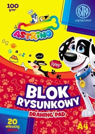 Blok rysunkowy A4/20K 100g Astrino 1szt. - ASTRA papiernicze