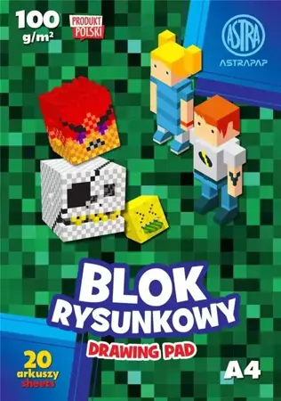 Blok rysunkowy A4/20K 100g Pixel (10szt) ASTRA - ASTRA papiernicze