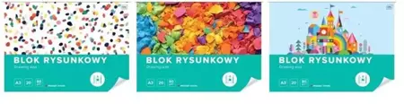 Blok rysunkowy biały A3/20K (10szt) - INTERDRUK